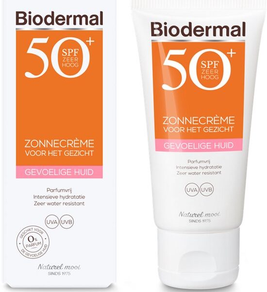 Biodermal Biodermal Zonnecrème Gezicht SPF50+ 50 ml