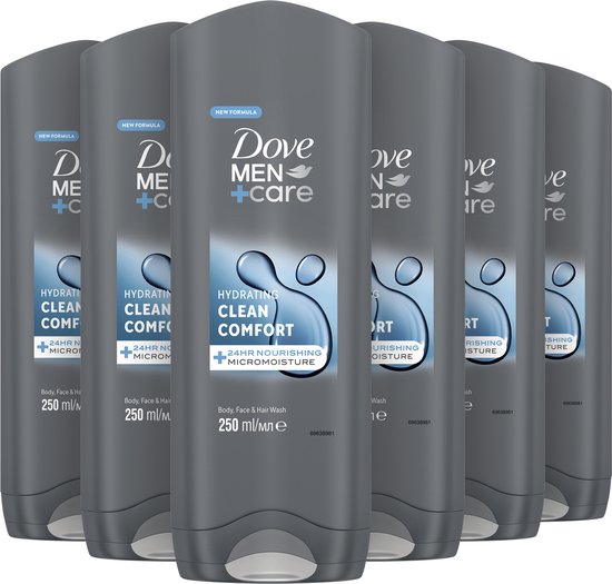 Dove Men+Care Clean Comfort 3-in-1 Douchegel 6 x 250 ml