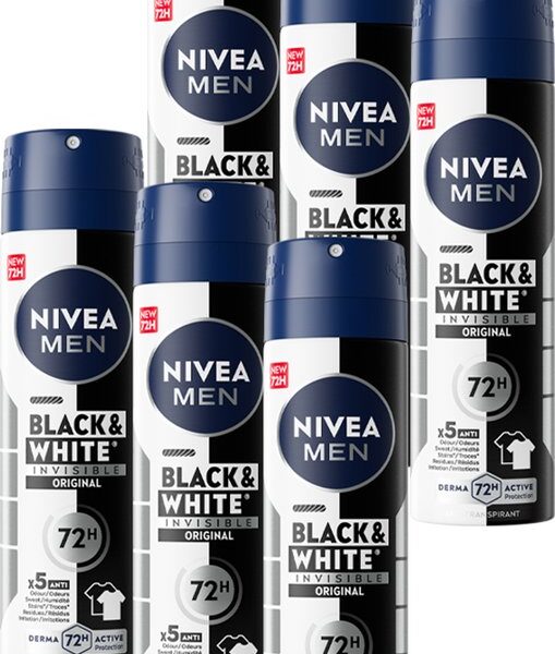NIVEA MEN NIVEA MEN Black & White Original Anti-Transpirant Spray 6 x 150 ml