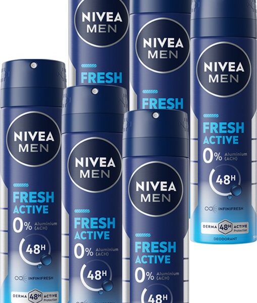 NIVEA MEN NIVEA MEN Fresh Active Deodorant Spray Aluminiumvrij 6 x 150 ml