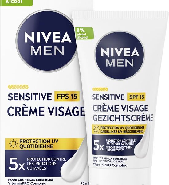 NIVEA MEN NIVEA MEN Sensitive Hydraterende Gezichtscrème SPF15 75 ml